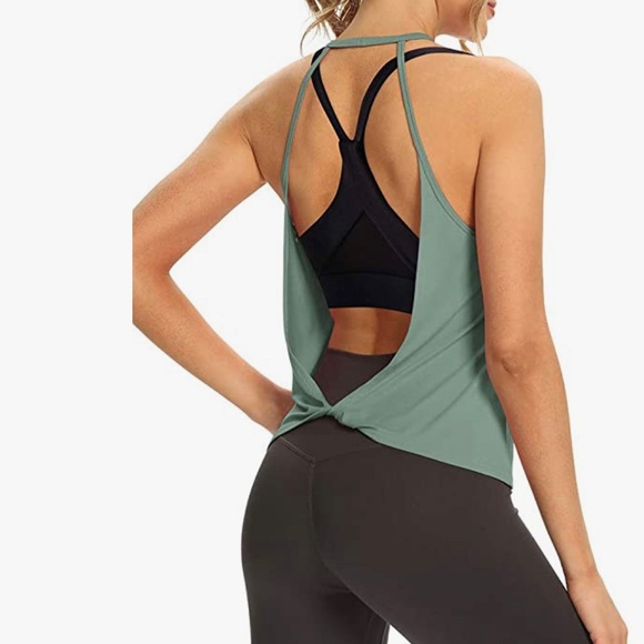 Tops Open Back Yoga Workout Tank Top Poshmark